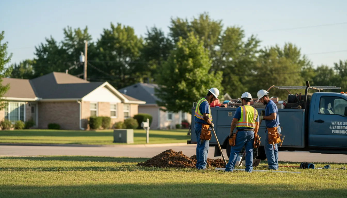 Residential water line and bathroom plumbing service in Forbes Road, PA